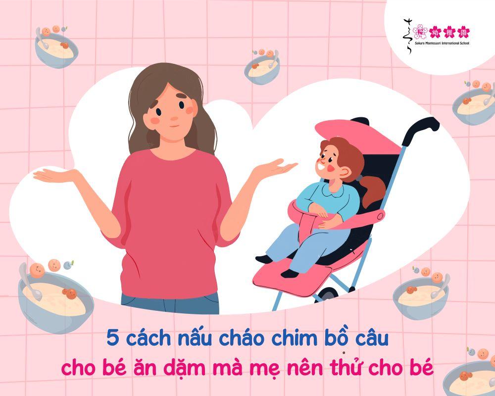 cháo chim bồ câu cho bé ăn dặm