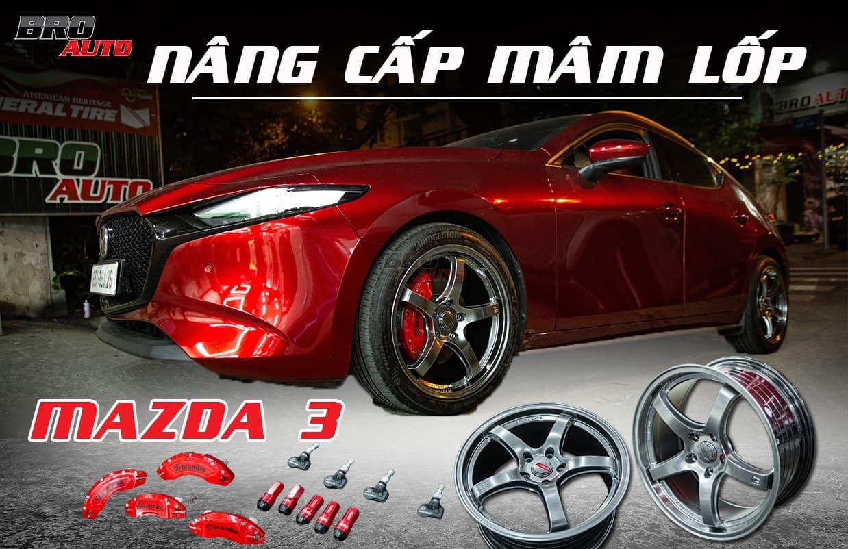 Xe Mazda 3 nâng cấp mâm 16 inch