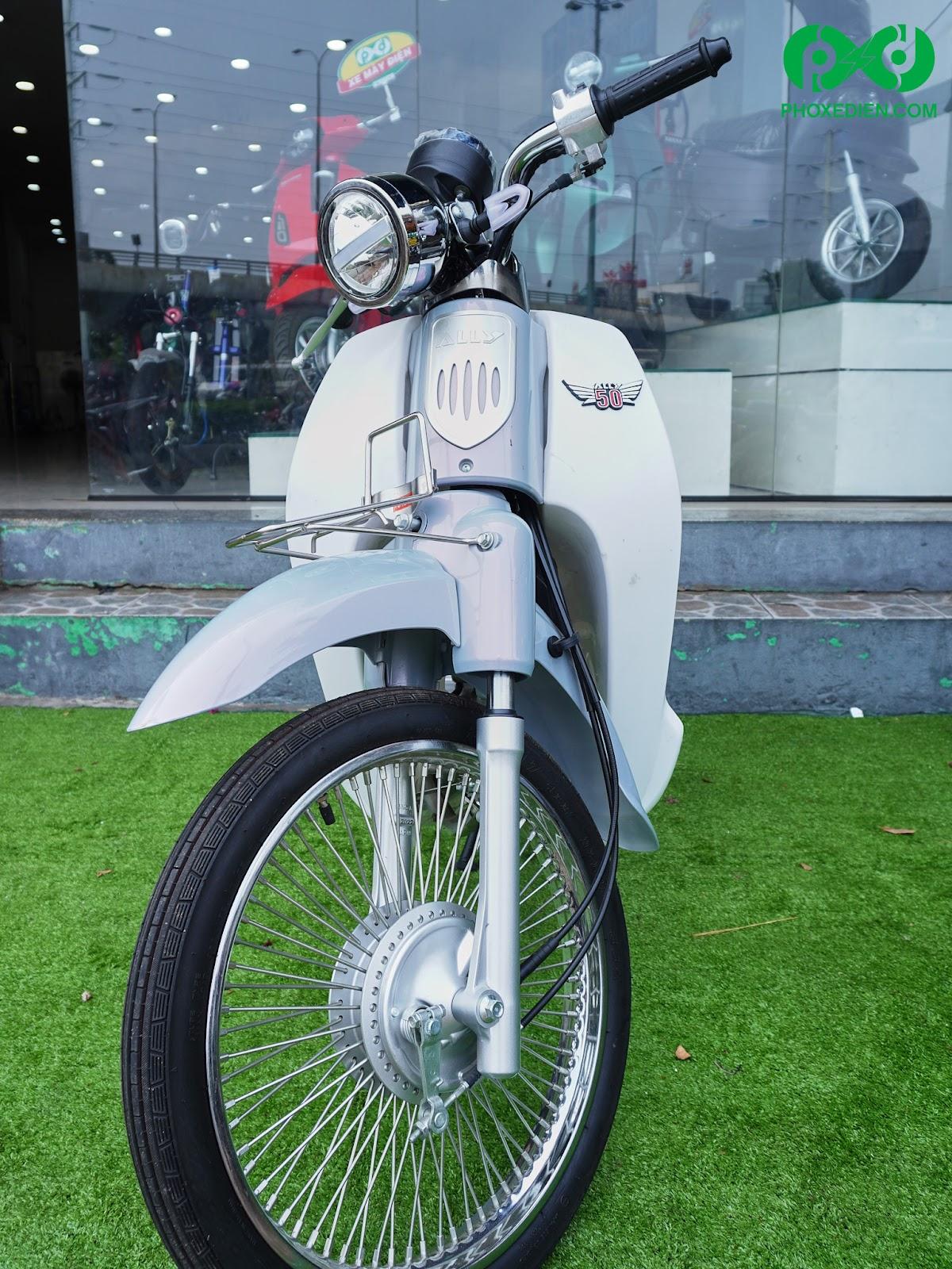 Mẫu xe 50cc kiểu dáng thể thao gọi tên Cub 50cc Ally New LE Bánh Căm