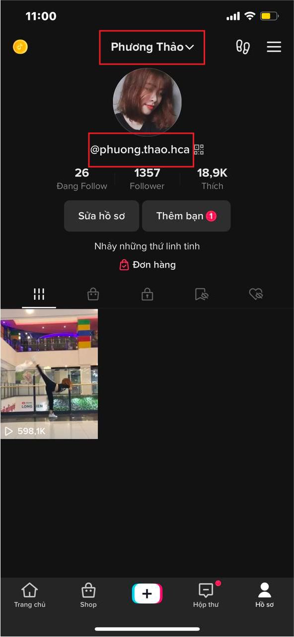 Tên và ID Tik Tok