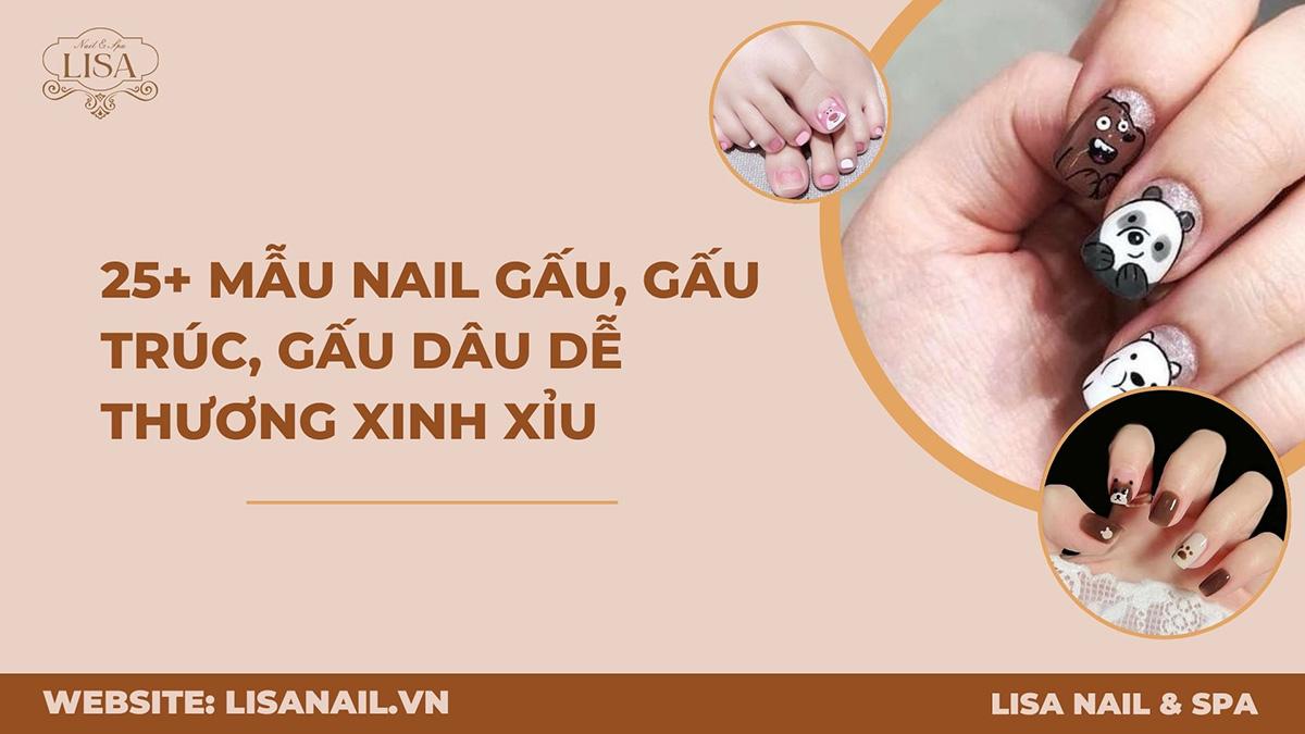 Mẫu nail gấu